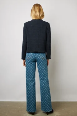 Veste Courte En Tweed Marine - Bynell<Gerard Darel Discount
