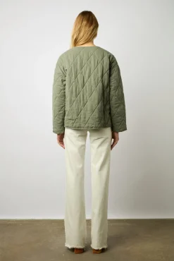 Veste Courte Matelassee Kaki Moyen - Nelsia<Gerard Darel Best