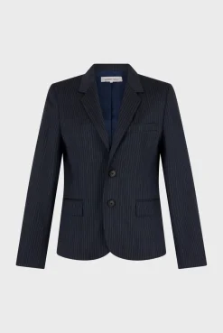 Veste De Tailleur A Rayures Marine - Eddie<Gerard Darel Fashion