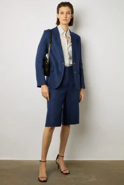 Veste De Tailleur En Lin Encre - Bertha<Gerard Darel New