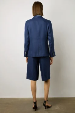 Veste De Tailleur En Lin Encre - Bertha<Gerard Darel New