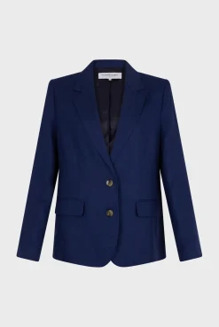 Veste De Tailleur En Lin Encre - Bertha<Gerard Darel New