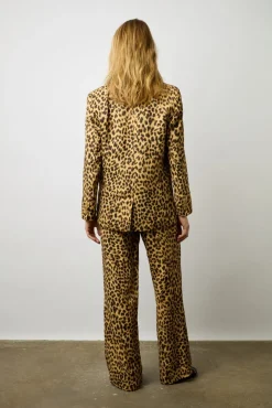 Veste De Tailleur Leopard Marron - Beila<Gerard Darel Sale