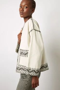 Veste En Coton Brode Ecru - Beverly<Gerard Darel Fashion