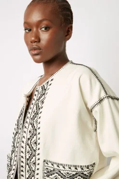 Veste En Coton Brode Ecru - Beverly<Gerard Darel Fashion