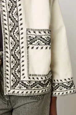Veste En Coton Brode Ecru - Beverly<Gerard Darel Fashion