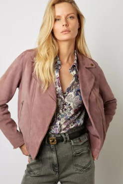 Veste En Cuir Velours Parme - Joceline<Gerard Darel Best