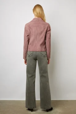 Veste En Cuir Velours Parme - Joceline<Gerard Darel Best