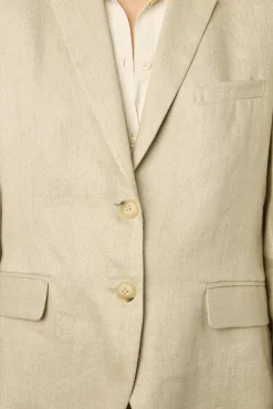 Veste En Lin Et Lurex Dore Sable - Brendi<Gerard Darel Outlet