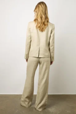 Veste En Lin Et Lurex Dore Sable - Brendi<Gerard Darel Outlet