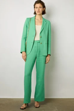 Veste En Lin Melange Emeraude - Barbara<Gerard Darel Clearance