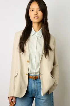 Veste En Lin Melange Sable - Britney<Gerard Darel Best