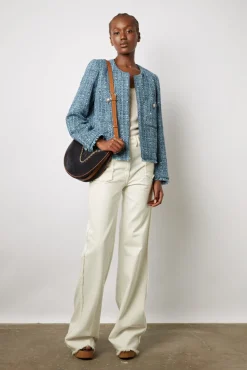 Veste En Tweed Et Lurex Indigo - Belmira<Gerard Darel Sale