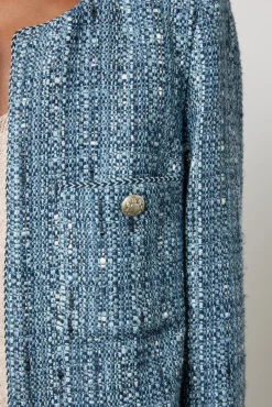Veste En Tweed Et Lurex Indigo - Belmira<Gerard Darel Sale