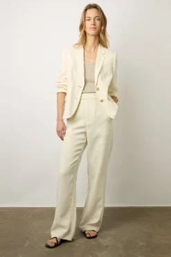 Veste Unie En Lin Melange Ecru - Beck<Gerard Darel Discount