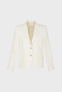 Veste Unie En Lin Melange Ecru - Beck<Gerard Darel Discount
